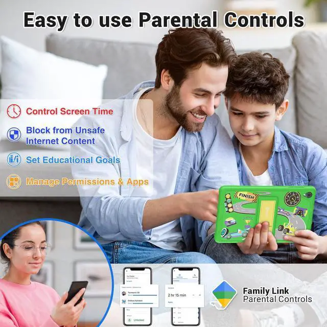 Alt view image 4 of 5 - Contixo 8-inch Kids Tablet - K80A Learning Tablets, Disney eBook Pre-Installed (Value $350), Educator Academy APPs, Parental Controls, Android 13, 32GB, Kid-Proof Case w/ & Stylus, Ages 3-12 - Green