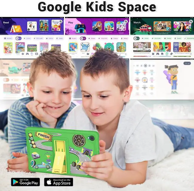 Alt view image 5 of 5 - Contixo 8-inch Kids Tablet - K80A Learning Tablets, Disney eBook Pre-Installed (Value $350), Educator Academy APPs, Parental Controls, Android 13, 32GB, Kid-Proof Case w/ & Stylus, Ages 3-12 - Green