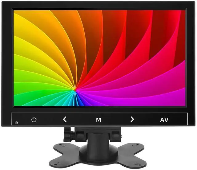 Main image of AISHICHEN 7 Inch Small Monitor, Raspberry Pi Screen Built-in Speakers, Mini Display 1024 x 600, 60 Hz, 5ms, IPS Screen Display w/Remote Control, HDMI VGA AV BNC Input, Computer PC Monitor
