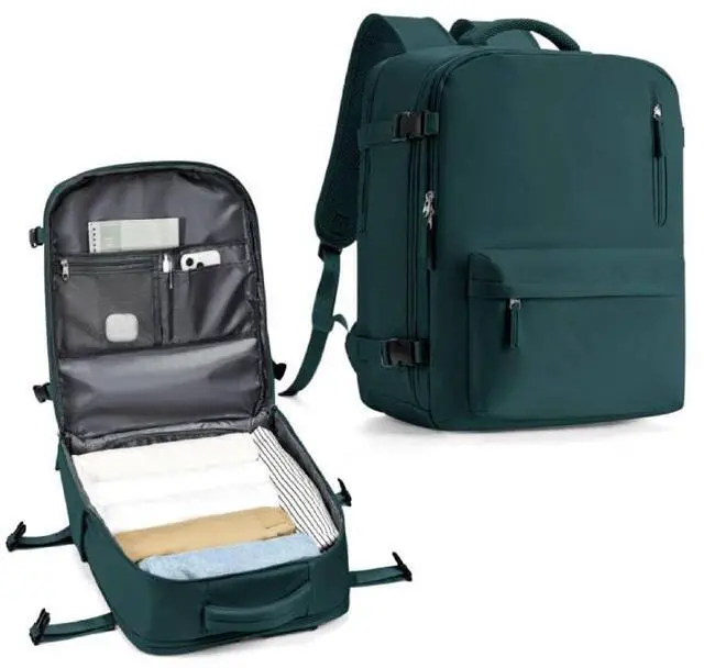 Main image of WONHOX Large Travel Backpack Women,Carry On Backpack Flight Approved 18x14x8 inches Bag Spirit Airlines Personal ltem,College Sports Hiking Rucksack Laptop Blackpack mochila de viaje,PeacockBlue
