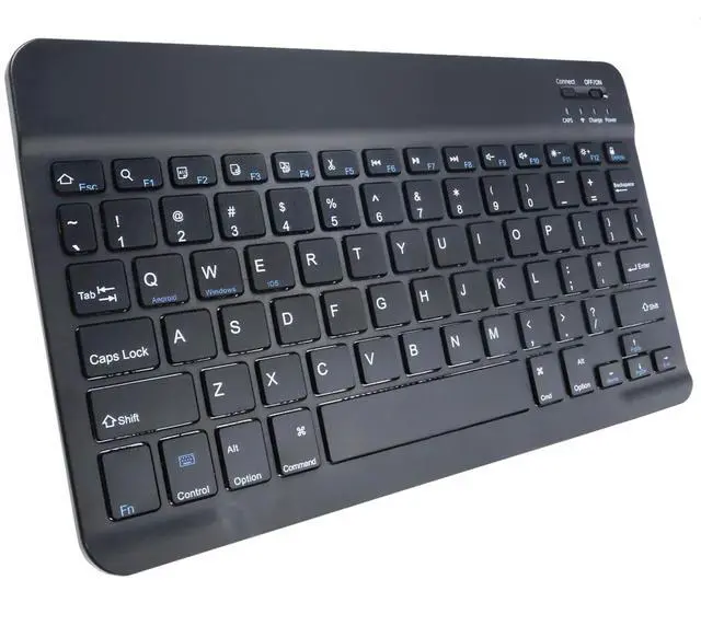 Alt view image 2 of 5 - BoxWave Keyboard Compatible with Samsung Galaxy Tab Active 3 - SlimKeys Bluetooth Keyboard, Portable Thin with Chiclet-Style Keys - Jet Black