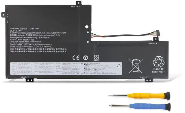 Main image of MULS L18M3PFA Laptop Battery Replacement for Lenovo Yoga C740-15IML C740-15IML 81TD C740-15IML 81TD0040GE C740-15IML 81TD004GGE Series L18D3PF2 5B10T83739 5B10T83740 5B10W67402 5235mAh 60.3Wh