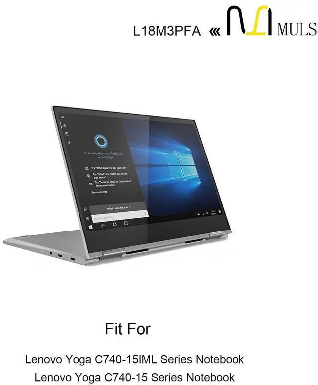 Alt view image 3 of 5 - MULS L18M3PFA Laptop Battery Replacement for Lenovo Yoga C740-15IML C740-15IML 81TD C740-15IML 81TD0040GE C740-15IML 81TD004GGE Series L18D3PF2 5B10T83739 5B10T83740 5B10W67402 5235mAh 60.3Wh
