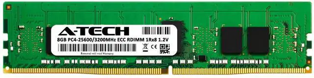Alt view image 2 of 3 - A-Tech 8GB Replacement for Samsung M393A1K43DB2-CWE - DDR4 3200MHz PC4-25600 ECC Registered RDIMM 288-Pin 1Rx8 1.2V - Single Server Memory RAM Stick (M393A1K43DB2-CWE-ATC)