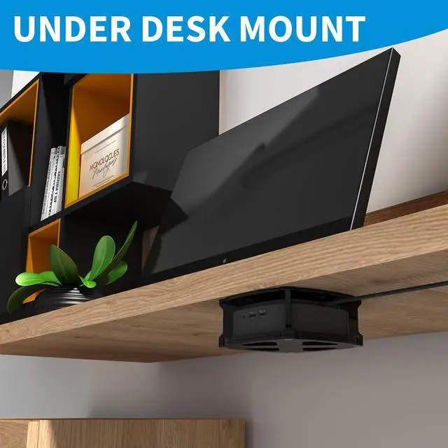 Alt view image 5 of 5 - CaSZLUTION Wall and Under Desk Mount for HP USB-C Dock G5, Acrylic Docking Station Mounting Holder Compatible with HP USB-C Dock G5, for HP USB-C/A Universal Dock G2 (Black Holder Only)