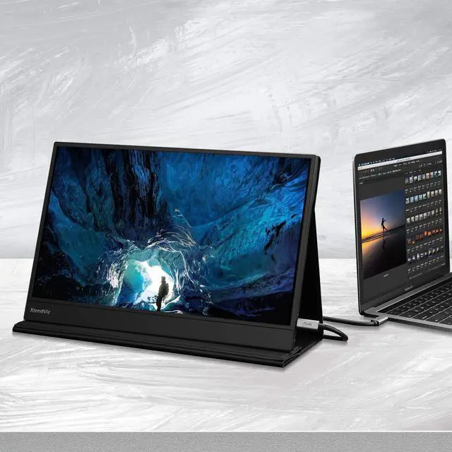 Alt view image 2 of 5 - PEPPER JOBS Portable Monitor 15.6" 1080P IPS Gaming Display with Smart Cover, Built-in Dual Speakers, HDR Support, Ultra-Slim HDMI External Screen, USB-C Plug & Play with Laptop/PC/Phone/Mac