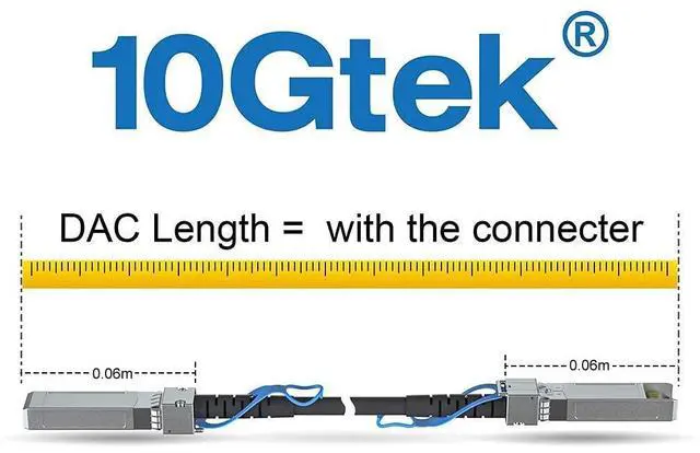 Alt view image 4 of 5 - 10Gtek SFP+ DAC Twinax Cable - 10GBASE-CU Passive Direct Attach Copper SFP Cable for Cisco SFP-H10GB-CU5M, Ubiquiti UniFi UC-DAC-SFP+, Meraki, Fortinet, D-Link and More, 5-Meter(16.5ft)