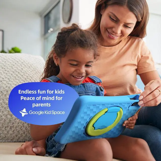 Alt view image 2 of 5 - plimpton 2025 Upgraded Kids Tablet, 10 Inch Android 14 Tablet for Kids with Case Included, Octa-Core, Google Kids Space, Parental Control, 4GB+64GB, WiFi, BT5.3, YouTube, Great Gift for Toddler(Blue)