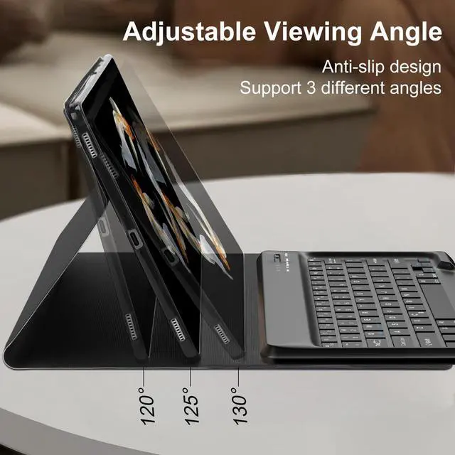 Alt view image 3 of 5 - Galaxy Tab S10 Ultra 2024/S9 Ultra 2023/S8 Ultra 2022 14.6 inch Keyboard Case| Slim Case with Detachable Wireless Bluetooth Keyboard| Protective Folio Stand Cover with S Pen Holder| Auto Sleep/Wake