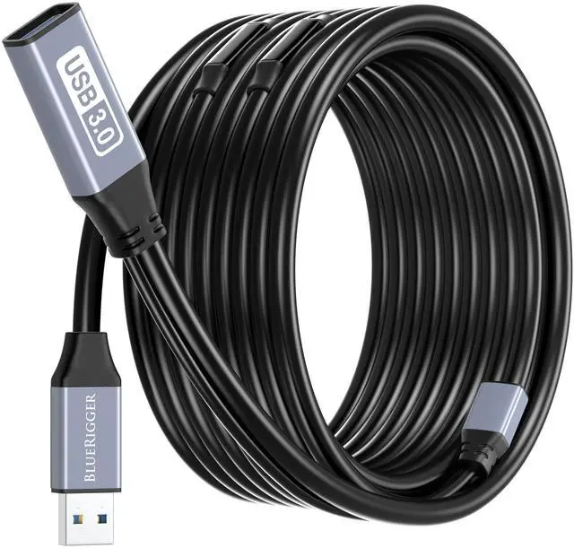 Main image of BlueRigger Active USB 3.0 Extension Cable 75FT (5 Gbps USB Extender Cord, in-Wall CL3 Rated) - Long USB Extension Cable for Webcam, VR Headset, Printer, Hard Drive, Keyboard, Mouse