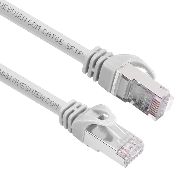 Alt view image 2 of 5 - AvesView CAT 6 Shielded 100 FT Ethernet Cable, Indoor High-Speed (SFTP) 10Gbps Shielded 100 Foot Ethernet Cable for Internet, Router, Computer, PlayStation, Xbox (White, 100FT)