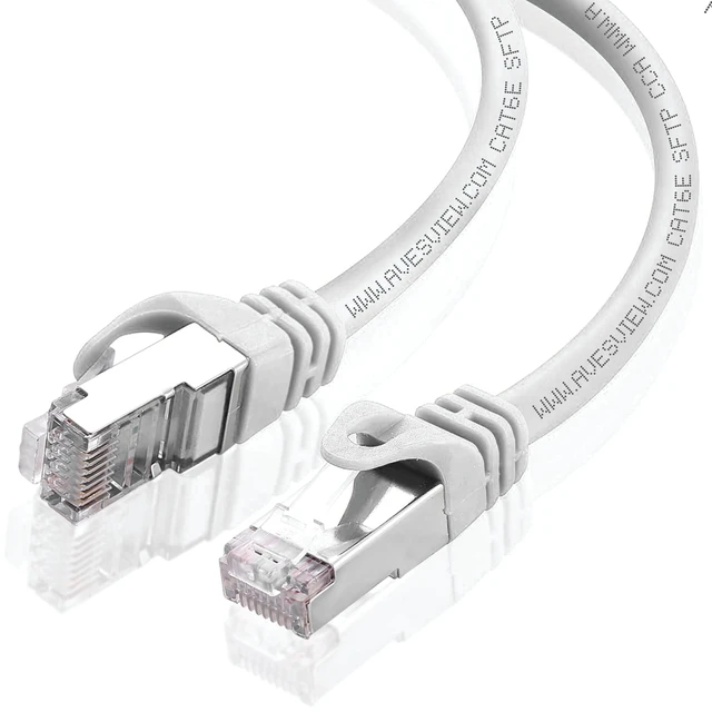 Alt view image 3 of 5 - AvesView CAT 6 Shielded 100 FT Ethernet Cable, Indoor High-Speed (SFTP) 10Gbps Shielded 100 Foot Ethernet Cable for Internet, Router, Computer, PlayStation, Xbox (White, 100FT)