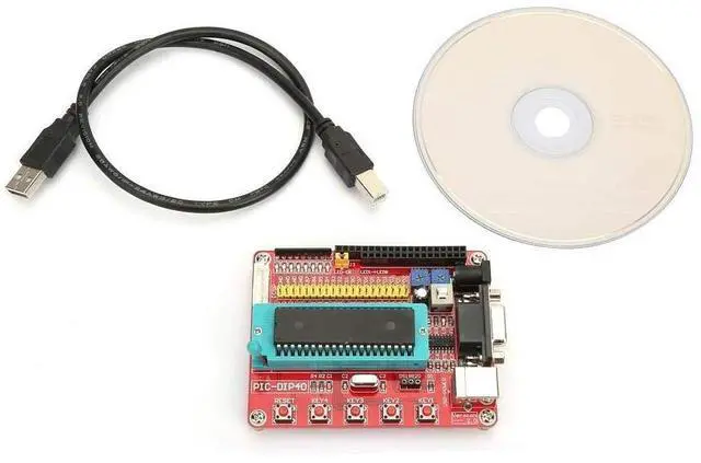 Learning Development Board, PIC16F877A Microcontroller Learning Board with RS232 Interface