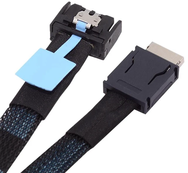 Main image of NFHK PCI-E 5.0 Mini Cool Edge IO MCIO PCI-E 4i 38Pin Male to SFF-8611 Oculink 4X Extender Cable 50cm
