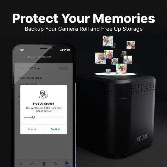 Alt view image 4 of 5 - AmberPRO Personal Cloud Storage Device + AC2600 WiFi Router. Dual 2TB Hard Drives with RAID 1 or Optional 4TB with RAID 0. Plex and Home Assistant. iOS/Android/Windows/Mac Compatible. AM1211-2TB