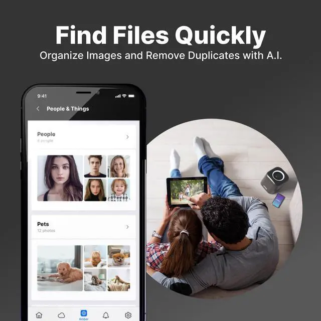 Alt view image 5 of 5 - AmberPRO Personal Cloud Storage Device + AC2600 WiFi Router. Dual 2TB Hard Drives with RAID 1 or Optional 4TB with RAID 0. Plex and Home Assistant. iOS/Android/Windows/Mac Compatible. AM1211-2TB