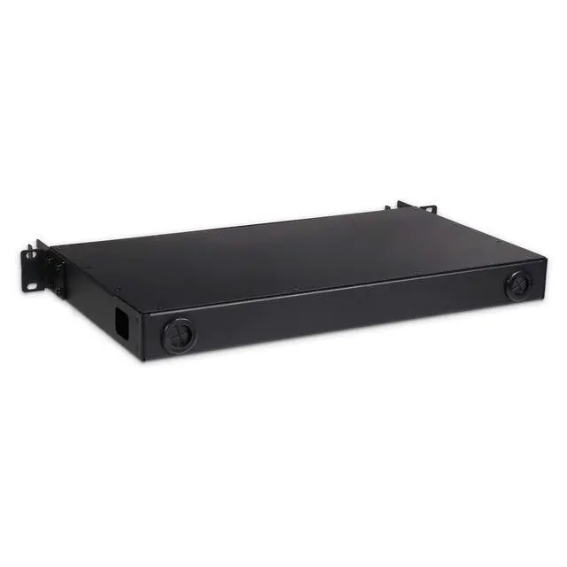 Alt view image 2 of 5 - Fiber Optic Patch Panel, Rack Mount, 1 RU, Includes 2 SC Singlemode and 2 SC Multimode Adapter Plates, Includes Splice Trays, Up to 24 Fiber Capacity