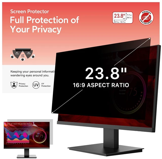 Main image of bersem 23.8 Inch Monitor Computer Privacy Screen Filter for 16:9 Ratio