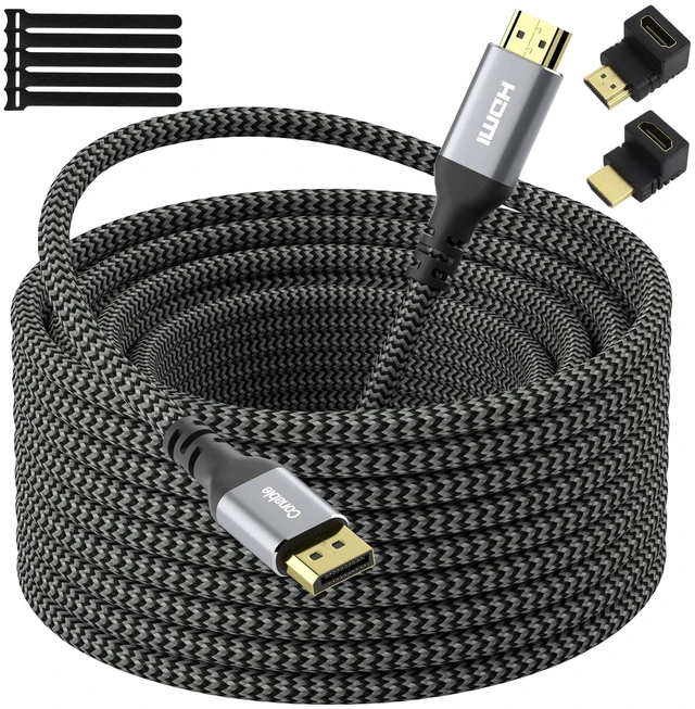 Main image of 4K@60Hz DisplayPort to HDMI Cable 25 FT, Active Uni-Directional, Braided