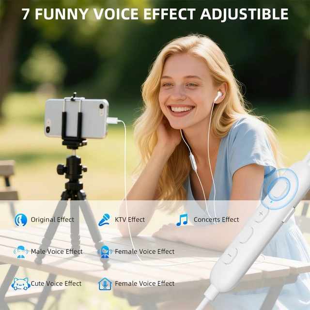 Alt view image 3 of 5 - Jelanry USB C Headphones with Microphone Wired Earbuds Volume/Mute Function