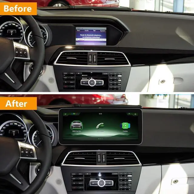 Alt view image 3 of 5 - YEEHUNG 12.3 Inch Linux Car Touch Display Screen for Mercedes Benz 2012-2015 C A CLA GLA Class W204 W176 C117 X156 NTG4.5/4.7 System, Support iOS 26 CarPlay Android Auto Mirror Link