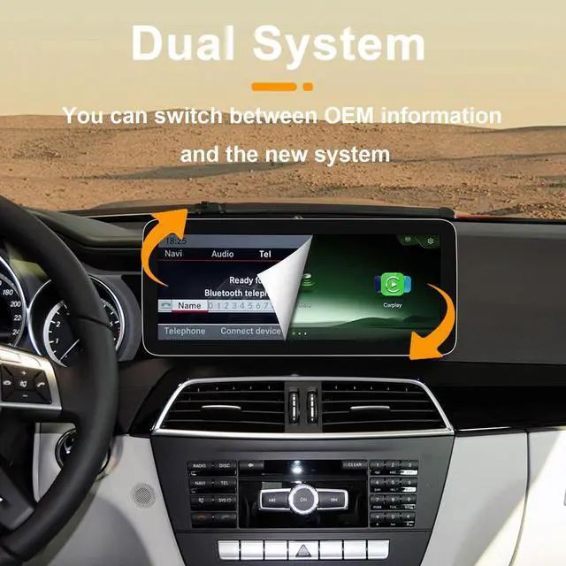 Alt view image 5 of 5 - YEEHUNG 12.3 Inch Linux Car Touch Display Screen for Mercedes Benz 2012-2015 C A CLA GLA Class W204 W176 C117 X156 NTG4.5/4.7 System, Support iOS 26 CarPlay Android Auto Mirror Link