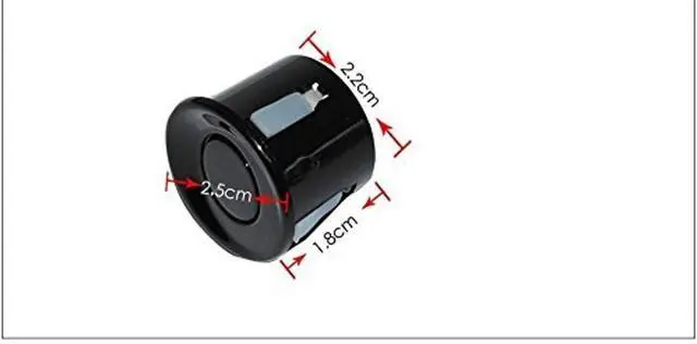 Alt view image 5 of 5 - Frostory Car Reverse Backup Parking Sensor Radar System, Buzzer Beeps, Detection Distance:30~150CM, Waterproof Sensors (22mm Diameter 2.3M Cable) 4 Packs X60D (White)