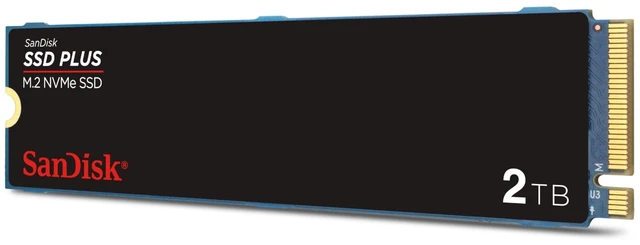 Alt view image 2 of 4 - SANDISK 2TB SSD Plus M.2 NVMe SSD - PCIE Gen 3.0, Up to 3,200 MB/s - Internal Solid State Drive - SDSSDA3N-2T00-G26