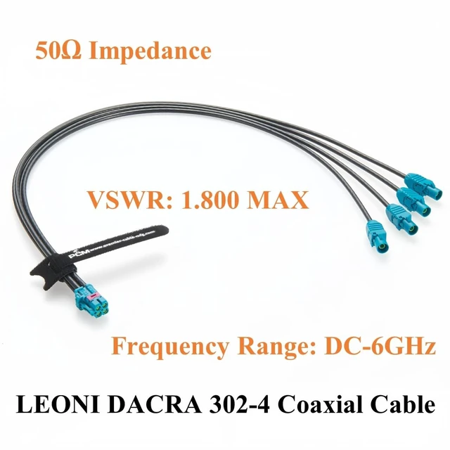 Alt view image 5 of 5 - Quad TE Mate-AX Mini Fakra Female to Fakra Male Single-Port Automotive Breakout Cable 2298721-9 to 2-2326914-0 GMSL2 Camera Cable for NVIDIA Drive AGX Thor, ADAS, Autonomous Driving (0.5M/1.64FT)