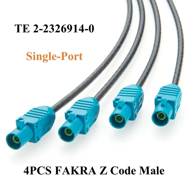 Alt view image 4 of 5 - Quad TE Mate-AX Mini Fakra Female to Fakra Male Single-Port Automotive Breakout Cable 2298721-9 to 2-2326914-0 GMSL2 Camera Cable for NVIDIA Drive AGX Thor, ADAS, Autonomous Driving (0.5M/1.64FT)