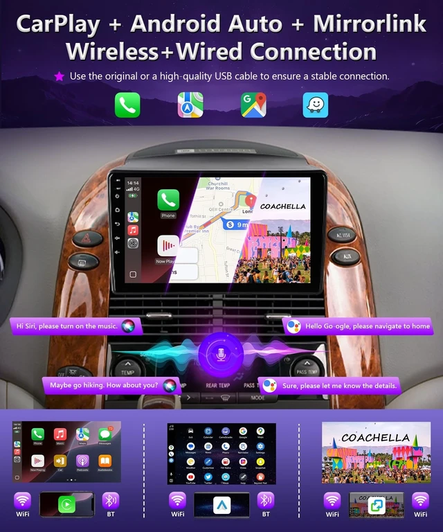 Alt view image 4 of 5 - XGU Android 13 Stereo for Toyota Sienna 2004 to 2010 Radio Apple Carplay