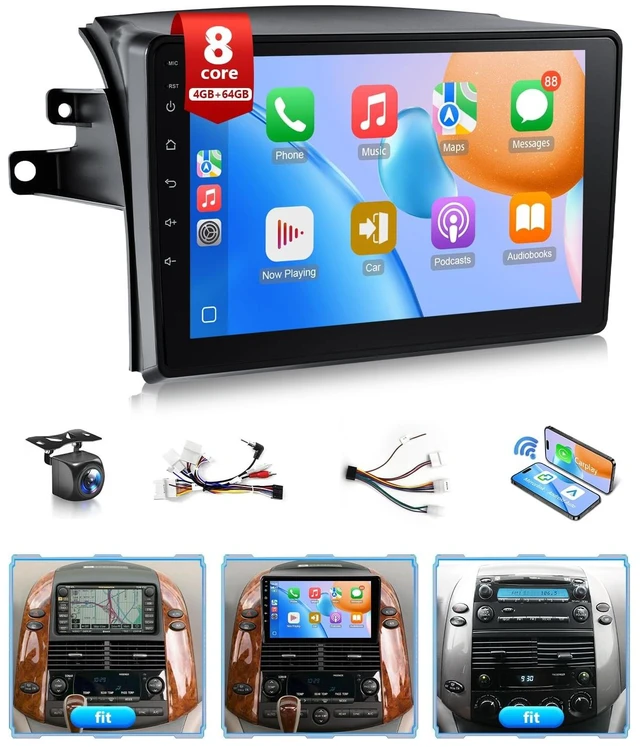 Main image of XGU Android 13 Stereo for Toyota Sienna 2004 to 2010 Radio Apple Carplay