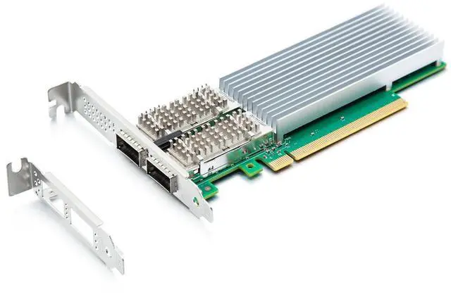 Main image of ipolex 100GbE Converged Network Card with Intel E810-CAM2 Controller, Dual QSFP28 Ports, PCIe 4.0 x16, Compare to Intel E810-CQDA2