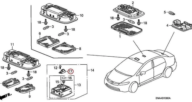Main image of Genuine Honda 39182-SMA-003 Microphone Assembly