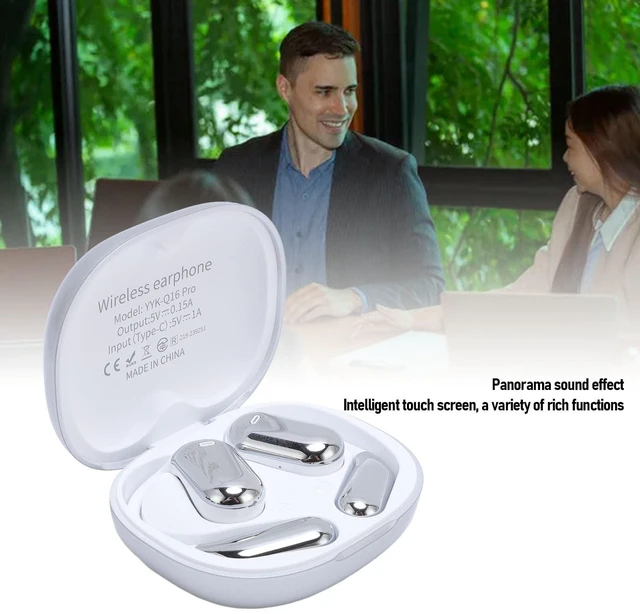 Alt view image 2 of 5 - Fockety AI Language Translation Earbuds, Real Time Open Ear Language Translator Earbuds, Translation Device with Touchscreen, for Travel Business Learning (Silver)