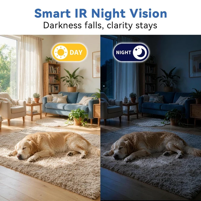 Alt view image 4 of 5 - DTCRCH 1080p HD Wireless WiFi Charger Indoor Camera for Home Security with 2.4G/5G WiFi,App Control & Motion Detection,Wide-Angle 150 Phone Charger Camera with Night Vision & Loop Recording