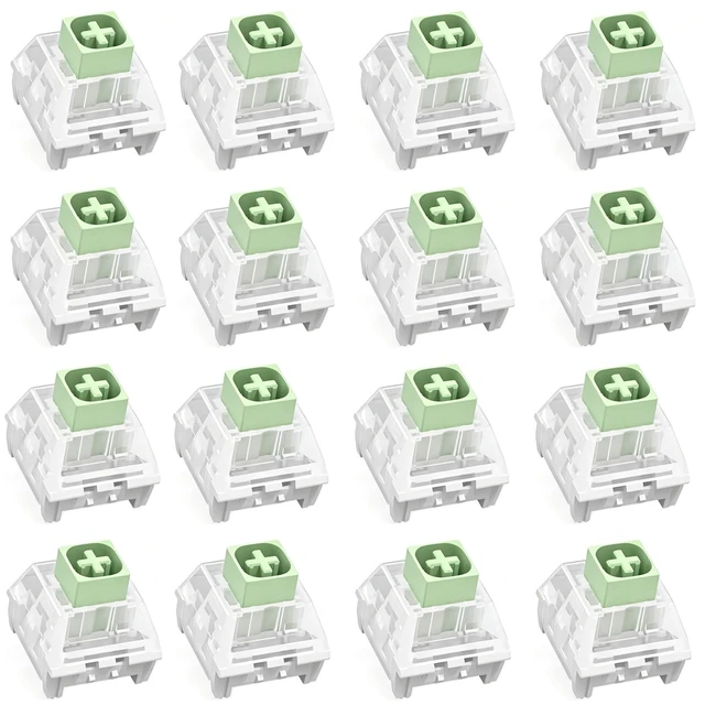 Main image of Aulouptron 120 PCS Kailh Box Jade Switches for Mechanical Gaming Keyboard,3-Pin 50gf Crisp Clicky/Pre Lubed/Unique Box Structure/Dust&Waterproof Switches