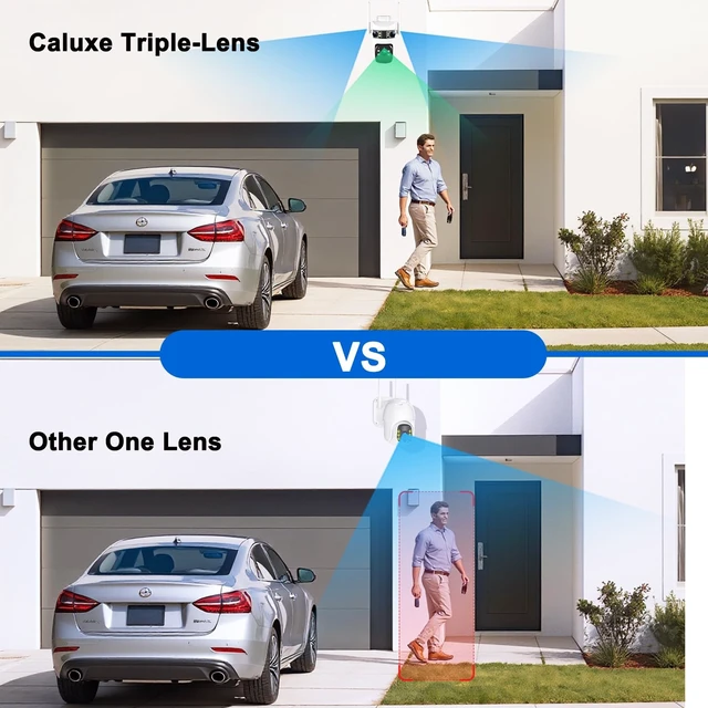 Alt view image 5 of 5 - 6MP Triple Lens Solar Security Cameras Wireless Outdoor, AOV 24/7 Recording