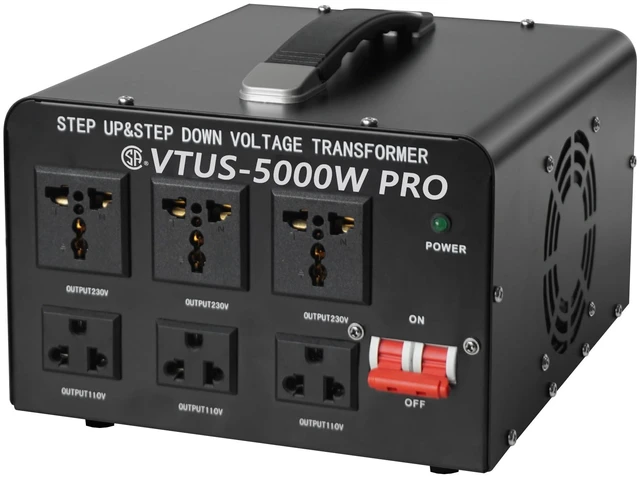 Main image of Cantonape 5000W Voltage Converter Transformer - Heavy Duty Step Up/Down