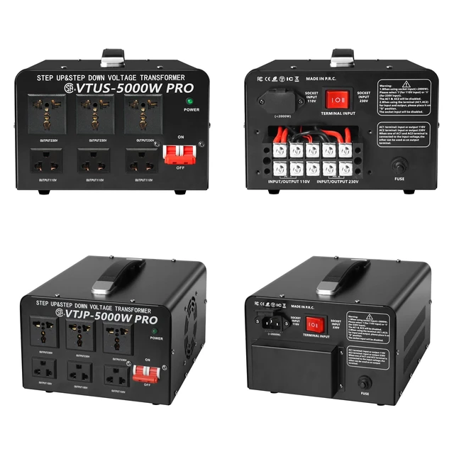 Alt view image 5 of 5 - Cantonape 5000W Voltage Converter Transformer - Heavy Duty Step Up/Down