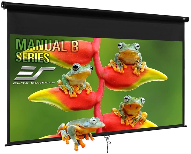 Main image of Elite Screens Manual Pull Down Projector Screen 120-INCH Home Movie Cinema Gaming Office Presentation, ISF Certified, Auto-Lock Mechanism, 4K / 8K 3D Ultra HDR HD Ready, M120H