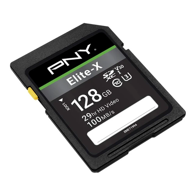 Alt view image 4 of 5 - PNY 128GB Elite-X C10 U3 V30 SDXC Flash Memory Card, UHS-I, 4K UHD