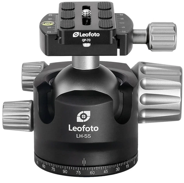 Main image of LEOFOTO LH-55 55mm Low Profile Ball Head Arca Compatible w Independent Pan Lock