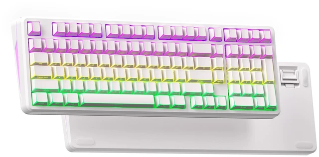 Main image of XVX M98 8000mAh Wireless Creamy Keyboard with Number Pad, Stripes RGB