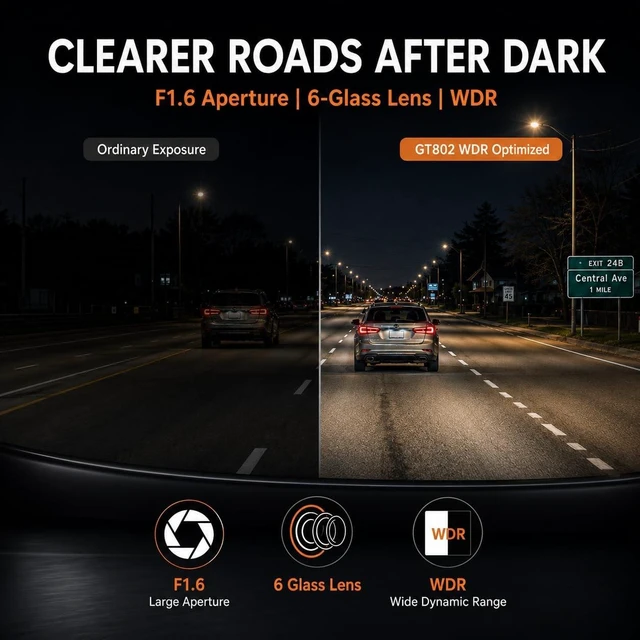 Alt view image 4 of 5 - Dash Cam Front and Rear, Ecomoment 4K +1080P Dash Camera for Cars