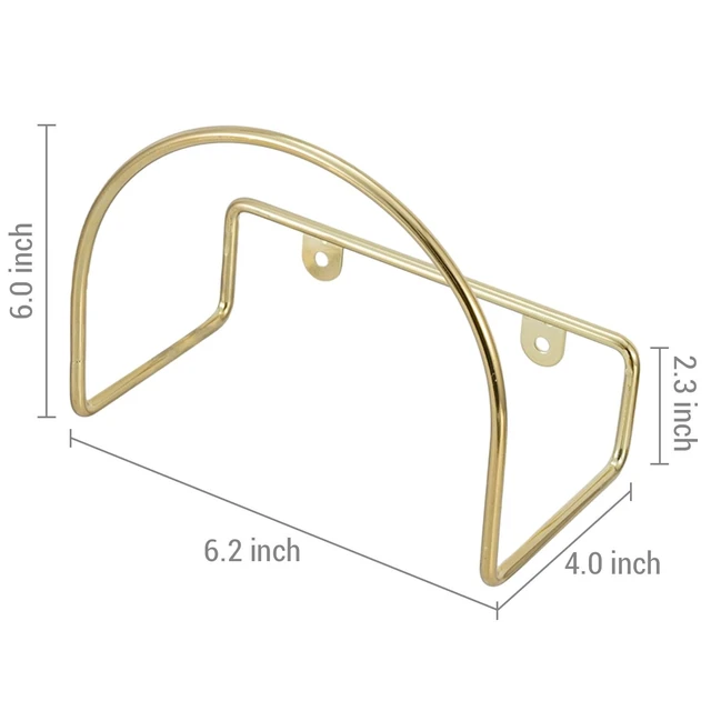 Alt view image 5 of 5 - MyGift Modern Wall Mounted Metal Wire Vinyl LP Record Storage Holder with Matte Black Finish, Album Sleeve Display Rack, Set of 2 (Brass)