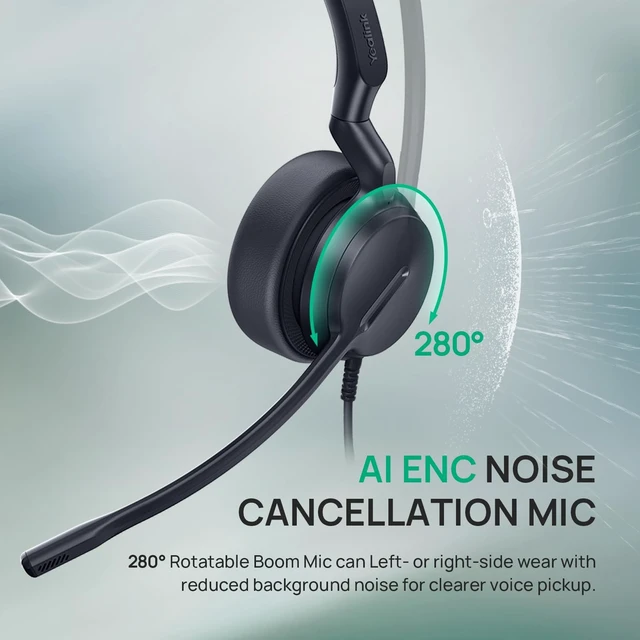 Alt view image 2 of 5 - Yealink UH42 SE Wired Headset with Mic, 3.5MM & USB-A/C, in-Line Controls