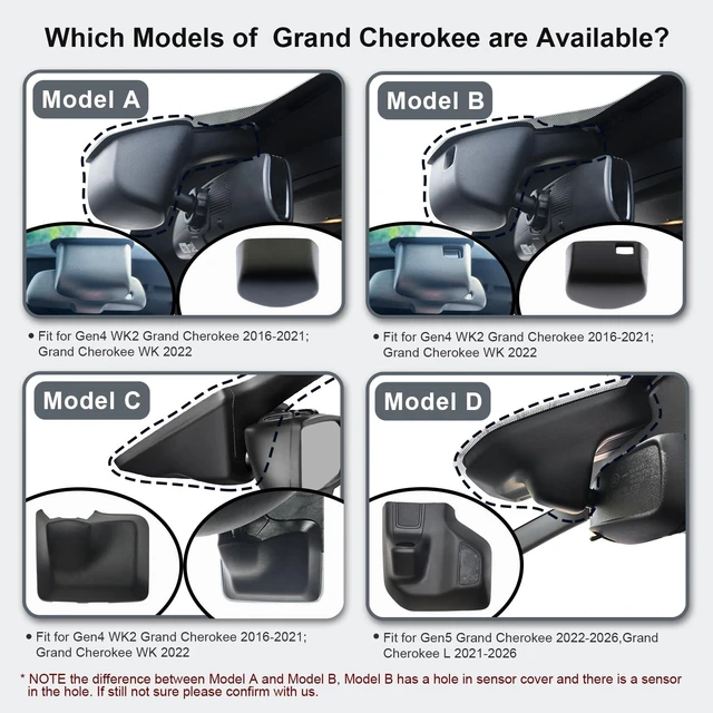 Alt view image 2 of 5 - 4K Front & 2K Rear 2 Channel HDR Dash Cam for Jeep Grand Cherokee 2016-2021