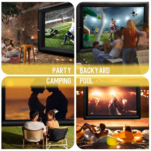 Alt view image 2 of 5 - Heipigo 23FT Inflatable Projector Movie Screen for Outdoor Projection