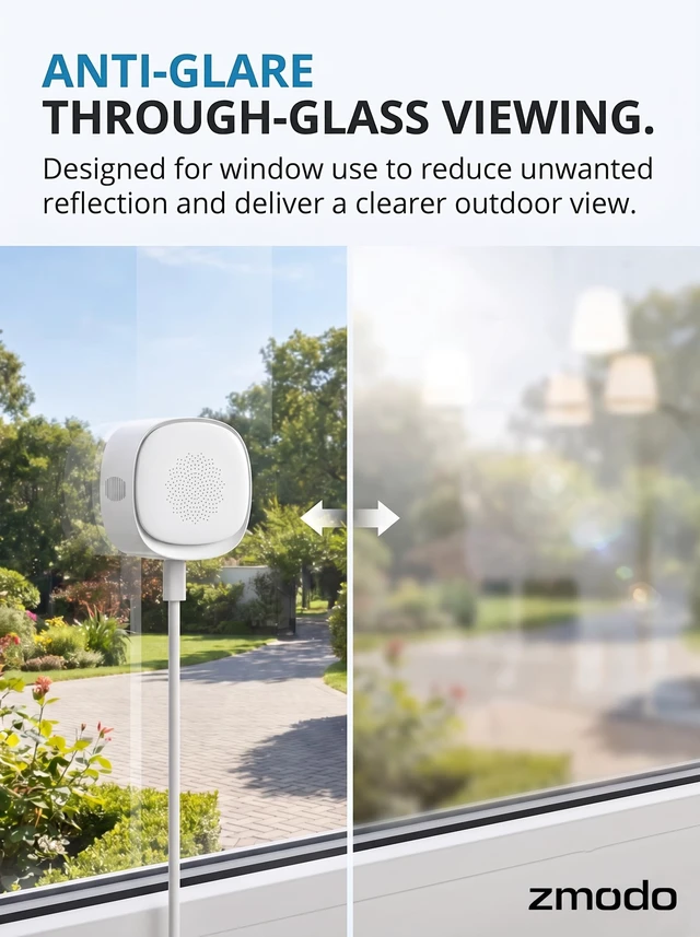 Alt view image 5 of 5 - Zmodo 2026 New 4MP 2.5K Window Security Camera, 2.4/5GHz WiFi Indoor Camera